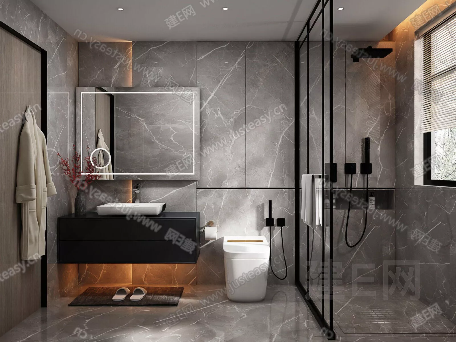 MODERN BATHROOM - SKETCHUP 3D SCENE - VRAY - 100811820