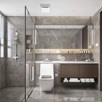 MODERN BATHROOM - SKETCHUP 3D SCENE - VRAY - ID01173