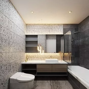 MODERN BATHROOM - SKETCHUP 3D SCENE - VRAY - ID01174