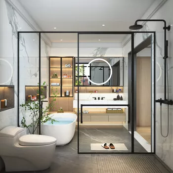 MODERN BATHROOM - SKETCHUP 3D SCENE - VRAY - ID01175