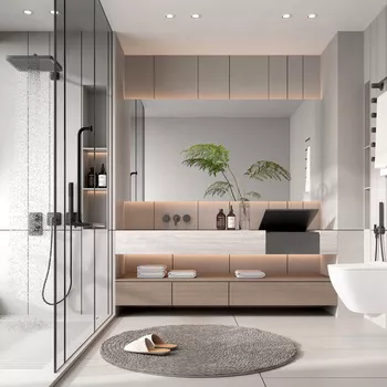 MODERN BATHROOM - SKETCHUP 3D SCENE - VRAY - ID01184