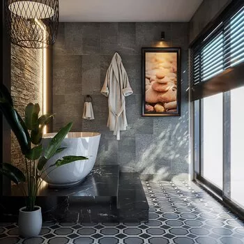 MODERN BATHROOM - SKETCHUP 3D SCENE - VRAY - ID01191