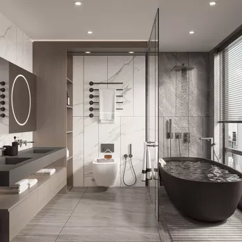 MODERN BATHROOM - SKETCHUP 3D SCENE - VRAY - ID01194