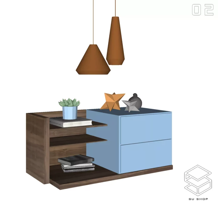 MODERN BED HEAD TAB - SKETCHUP 3D MODEL - VRAY OR ENSCAPE - ID01814