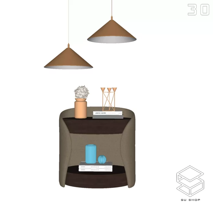 MODERN BED HEAD TAB - SKETCHUP 3D MODEL - VRAY OR ENSCAPE - ID01826