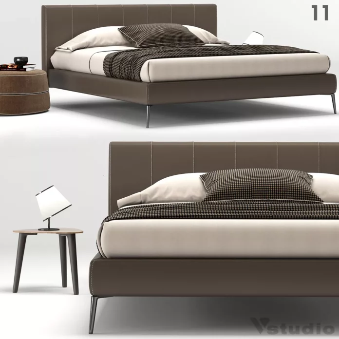 MODERN BED - SKETCHUP 3D MODEL - VRAY OR ENSCAPE - ID01505