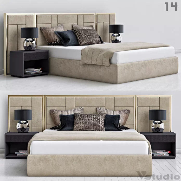 MODERN BED - SKETCHUP 3D MODEL - VRAY OR ENSCAPE - ID01508