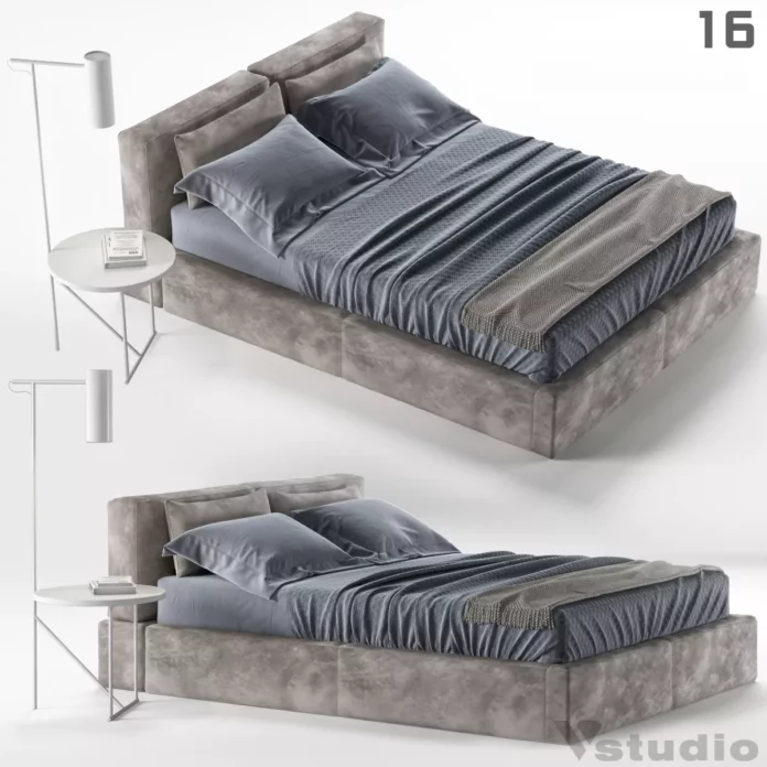 MODERN BED - SKETCHUP 3D MODEL - VRAY OR ENSCAPE - ID01510