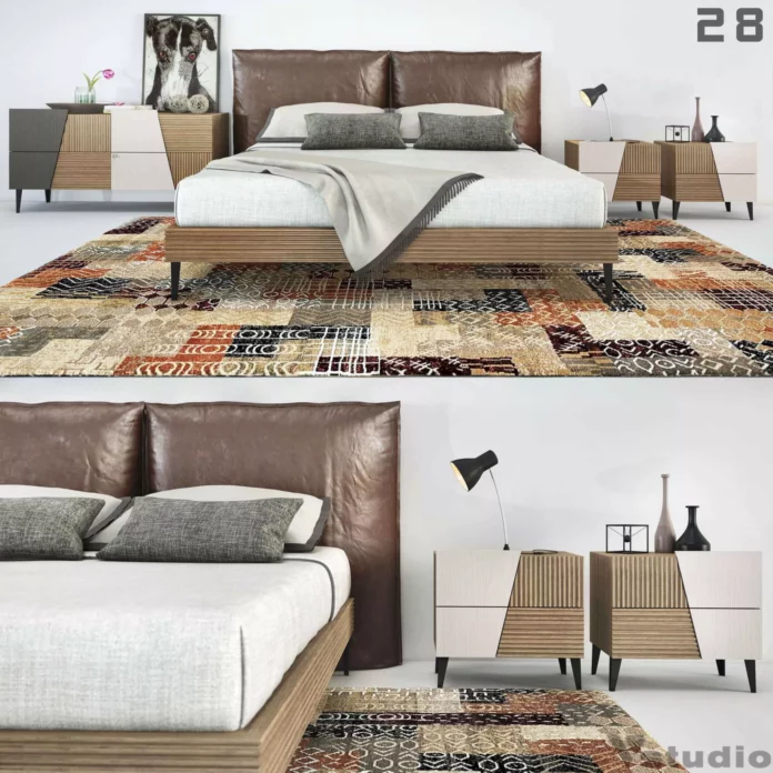 MODERN BED - SKETCHUP 3D MODEL - VRAY OR ENSCAPE - ID01523