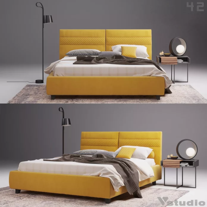 MODERN BED - SKETCHUP 3D MODEL - VRAY OR ENSCAPE - ID01539