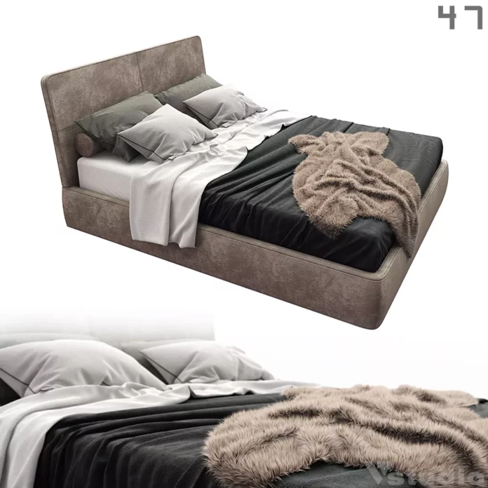 MODERN BED - SKETCHUP 3D MODEL - VRAY OR ENSCAPE - ID01544
