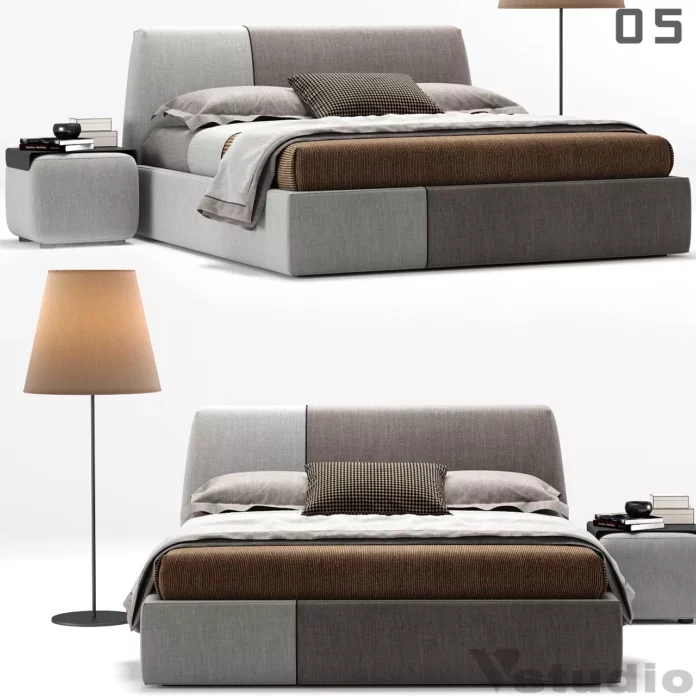 MODERN BED - SKETCHUP 3D MODEL - VRAY OR ENSCAPE - ID01547