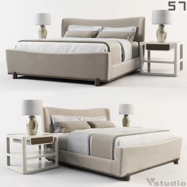 MODERN BED - SKETCHUP 3D MODEL - VRAY OR ENSCAPE - ID01555