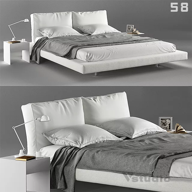 MODERN BED - SKETCHUP 3D MODEL - VRAY OR ENSCAPE - ID01556