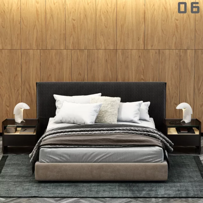 MODERN BED - SKETCHUP 3D MODEL - VRAY OR ENSCAPE - ID01558