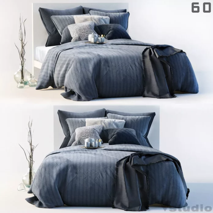 MODERN BED - SKETCHUP 3D MODEL - VRAY OR ENSCAPE - ID01559