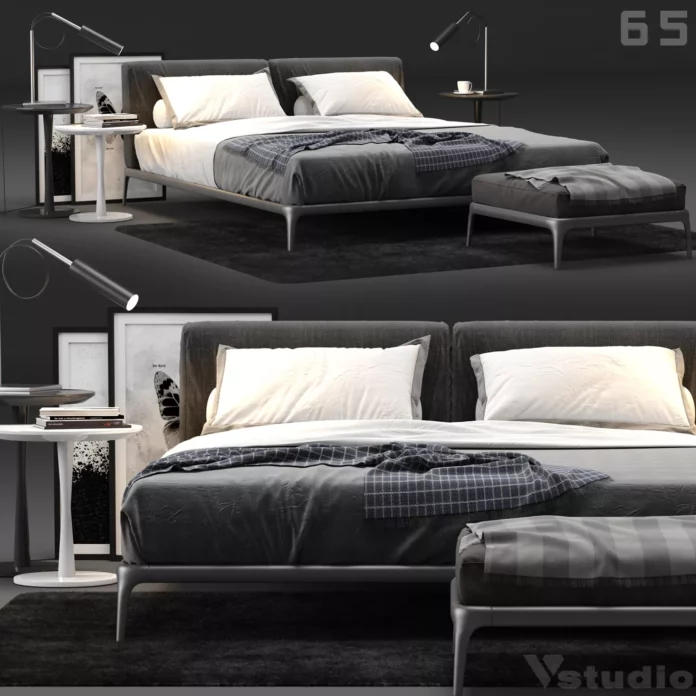 MODERN BED - SKETCHUP 3D MODEL - VRAY OR ENSCAPE - ID01564