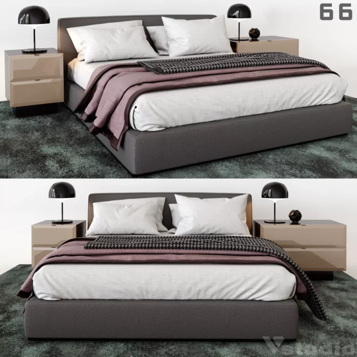 MODERN BED - SKETCHUP 3D MODEL - VRAY OR ENSCAPE - ID01565
