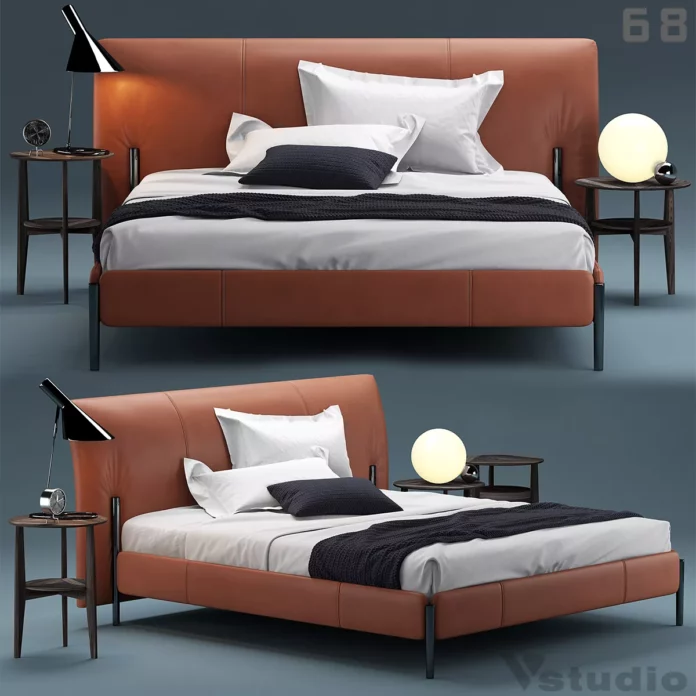 MODERN BED - SKETCHUP 3D MODEL - VRAY OR ENSCAPE - ID01567