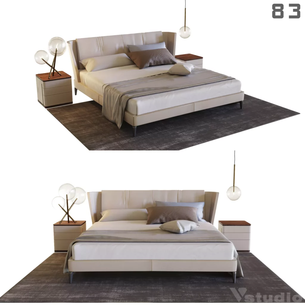 MODERN BED – SKETCHUP 3D MODEL – VRAY OR ENSCAPE – ID01584 | SketchUp Store
