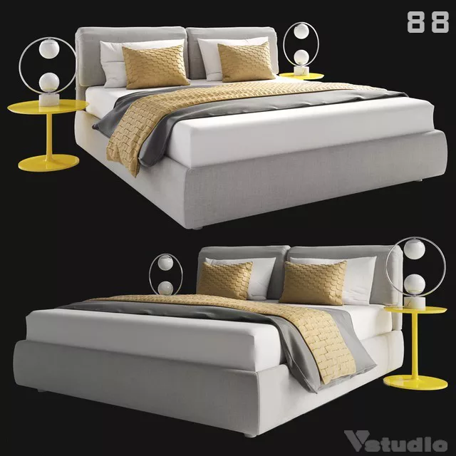 MODERN BED - SKETCHUP 3D MODEL - VRAY OR ENSCAPE - ID01589
