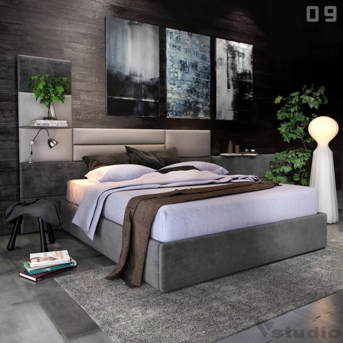 MODERN BED - SKETCHUP 3D MODEL - VRAY OR ENSCAPE - ID01591