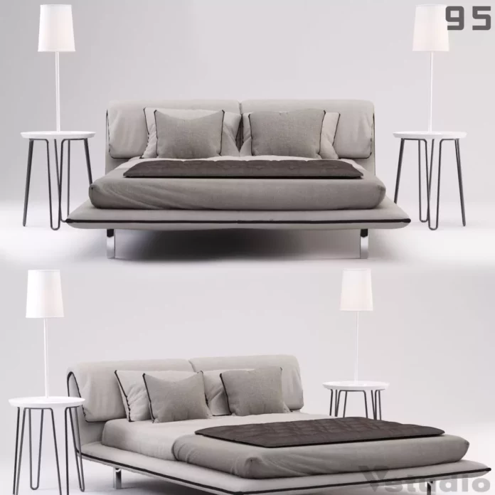 MODERN BED - SKETCHUP 3D MODEL - VRAY OR ENSCAPE - ID01597
