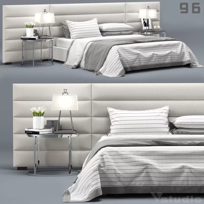 MODERN BED - SKETCHUP 3D MODEL - VRAY OR ENSCAPE - ID01598