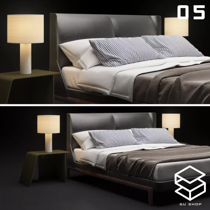 MODERN BED - SKETCHUP 3D MODEL - VRAY OR ENSCAPE - ID01606