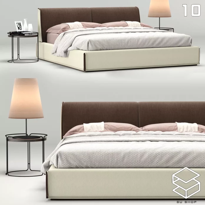 MODERN BED - SKETCHUP 3D MODEL - VRAY OR ENSCAPE - ID01612