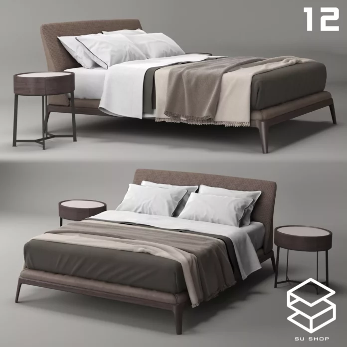 MODERN BED - SKETCHUP 3D MODEL - VRAY OR ENSCAPE - ID01614