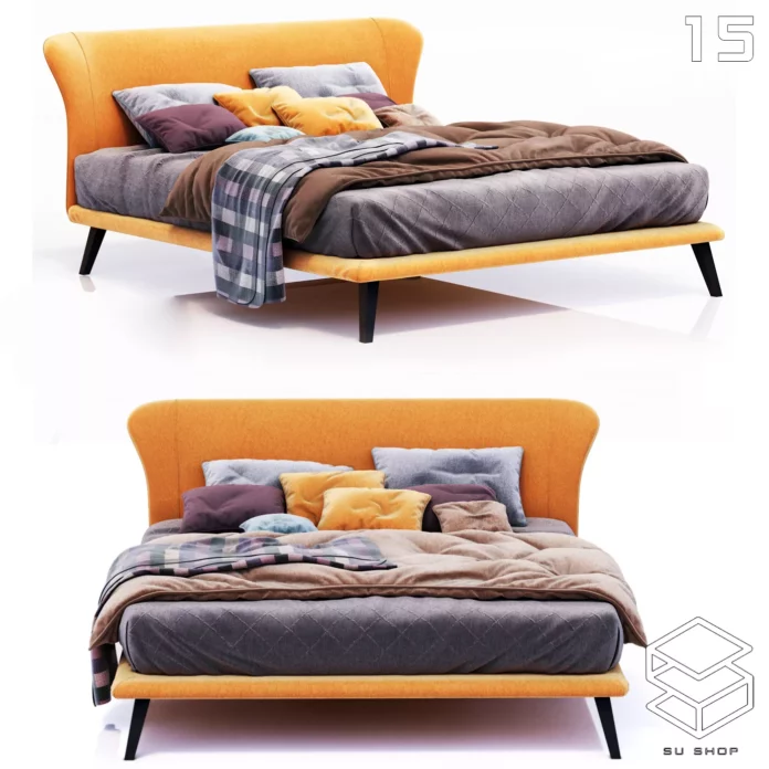 MODERN BED - SKETCHUP 3D MODEL - VRAY OR ENSCAPE - ID01617