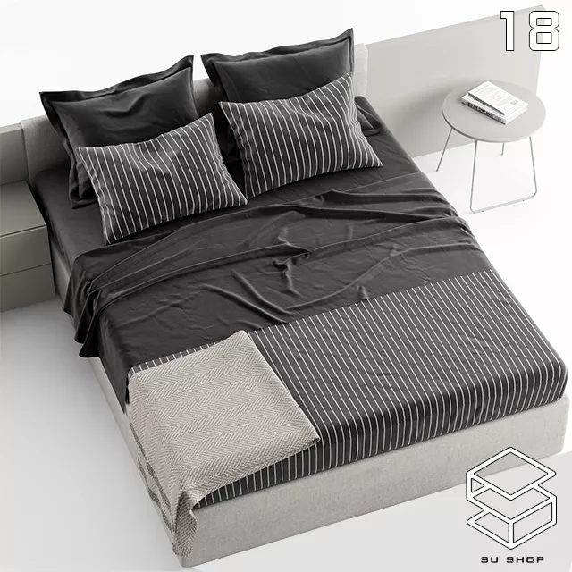 MODERN BED - SKETCHUP 3D MODEL - VRAY OR ENSCAPE - ID01620