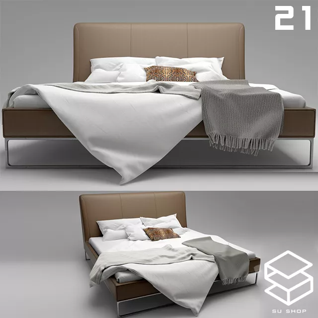 MODERN BED - SKETCHUP 3D MODEL - VRAY OR ENSCAPE - ID01623