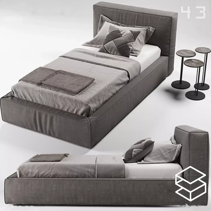 MODERN BED - SKETCHUP 3D MODEL - VRAY OR ENSCAPE - ID01645