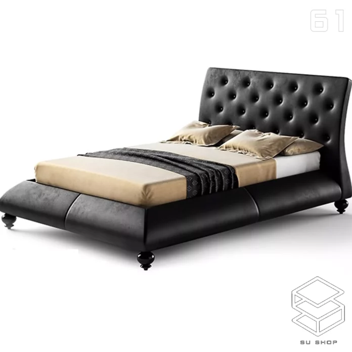 MODERN BED - SKETCHUP 3D MODEL - VRAY OR ENSCAPE - ID01663