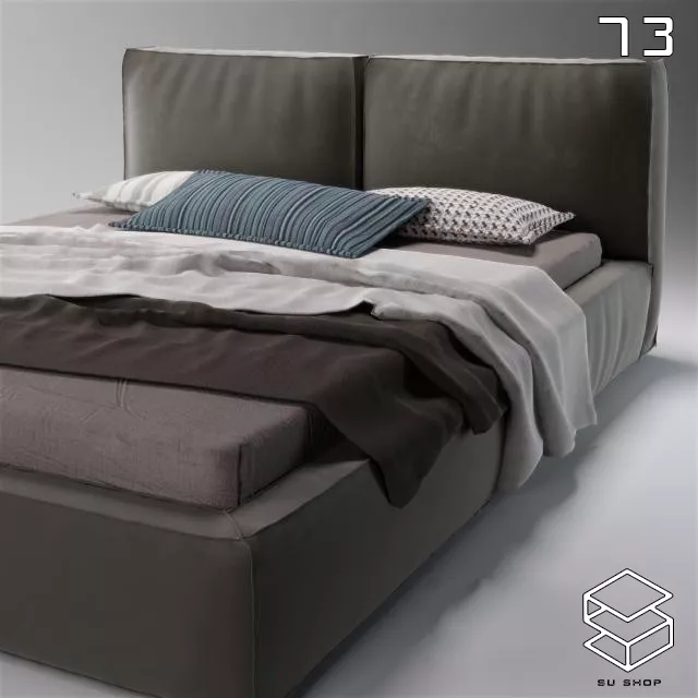 MODERN BED - SKETCHUP 3D MODEL - VRAY OR ENSCAPE - ID01675