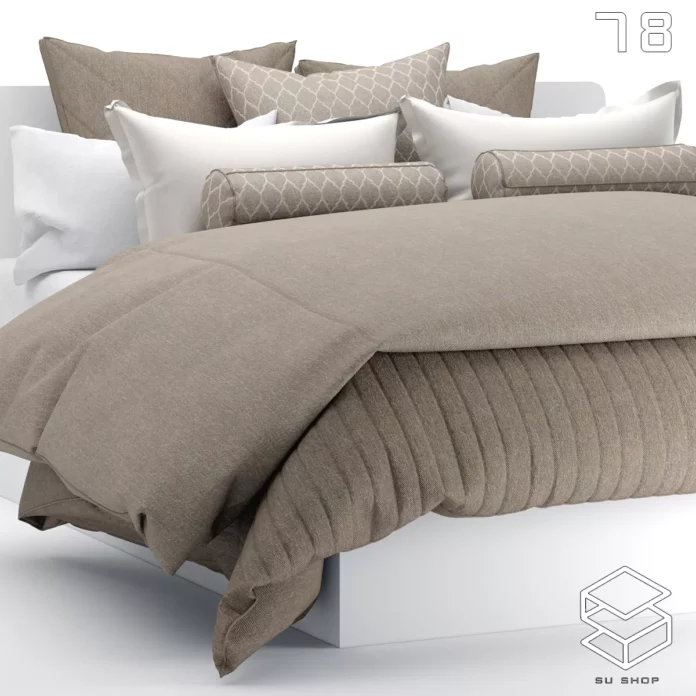 MODERN BED - SKETCHUP 3D MODEL - VRAY OR ENSCAPE - ID01680