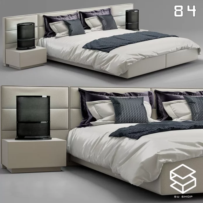 MODERN BED - SKETCHUP 3D MODEL - VRAY OR ENSCAPE - ID01686