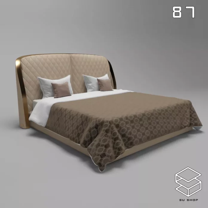 MODERN BED - SKETCHUP 3D MODEL - VRAY OR ENSCAPE - ID01689