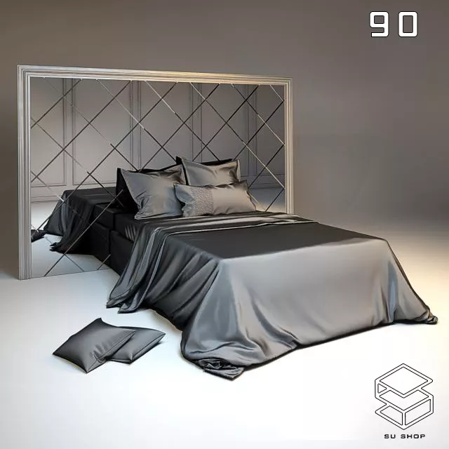 MODERN BED - SKETCHUP 3D MODEL - VRAY OR ENSCAPE - ID01692