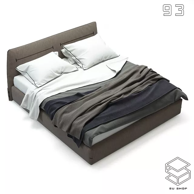 MODERN BED - SKETCHUP 3D MODEL - VRAY OR ENSCAPE - ID01695