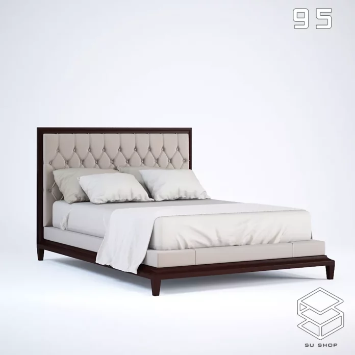MODERN BED - SKETCHUP 3D MODEL - VRAY OR ENSCAPE - ID01697