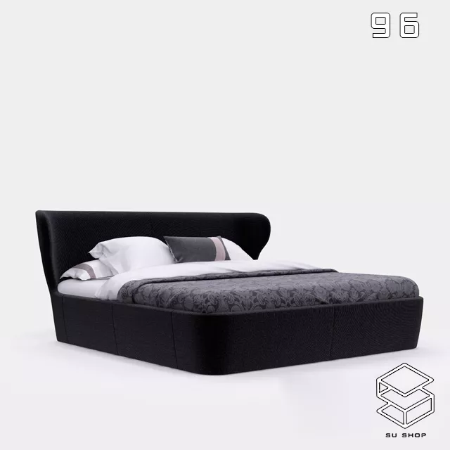 MODERN BED - SKETCHUP 3D MODEL - VRAY OR ENSCAPE - ID01698