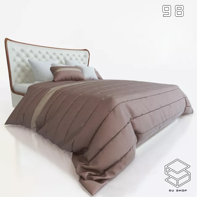 MODERN BED - SKETCHUP 3D MODEL - VRAY OR ENSCAPE - ID01700