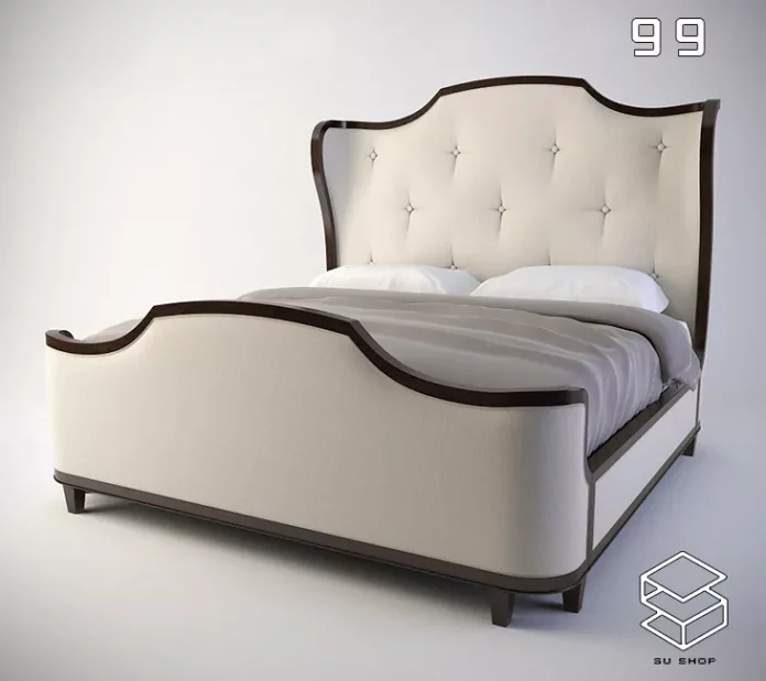 MODERN BED - SKETCHUP 3D MODEL - VRAY OR ENSCAPE - ID01701