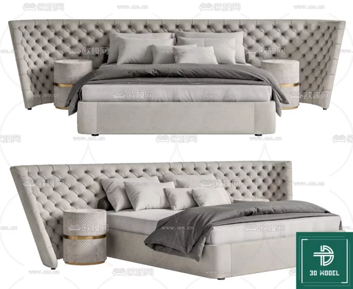 MODERN BED - SKETCHUP 3D MODEL - VRAY OR ENSCAPE - ID01707