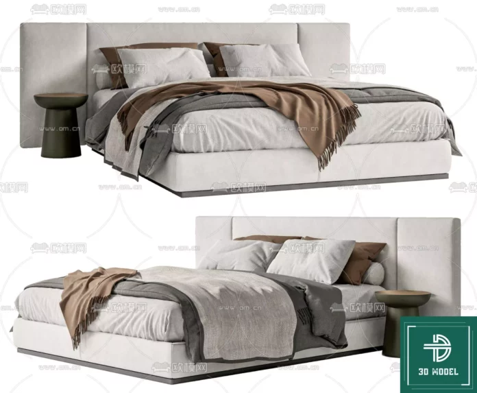 MODERN BED - SKETCHUP 3D MODEL - VRAY OR ENSCAPE - ID01716