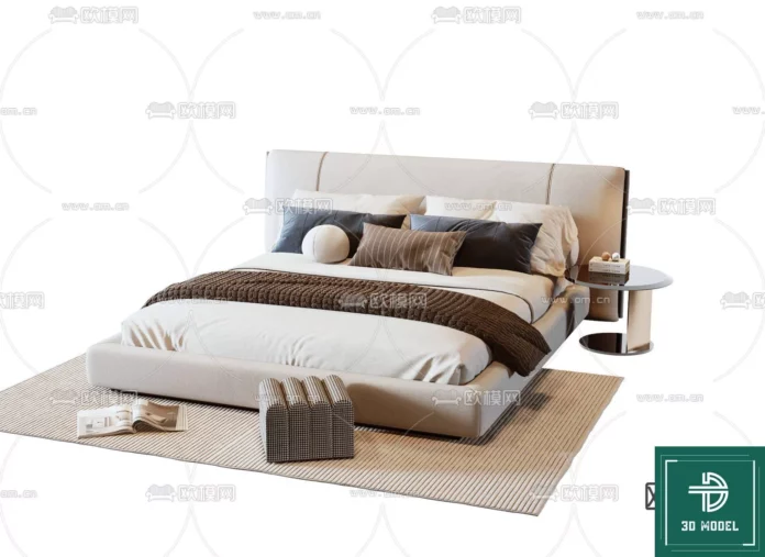 MODERN BED - SKETCHUP 3D MODEL - VRAY OR ENSCAPE - ID01727