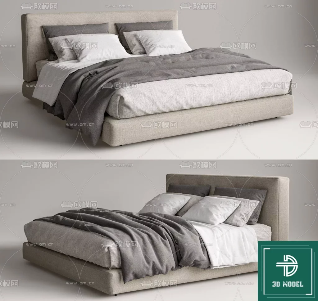 MODERN BED – SKETCHUP 3D MODEL – VRAY OR ENSCAPE – ID01729 | SketchUp Store